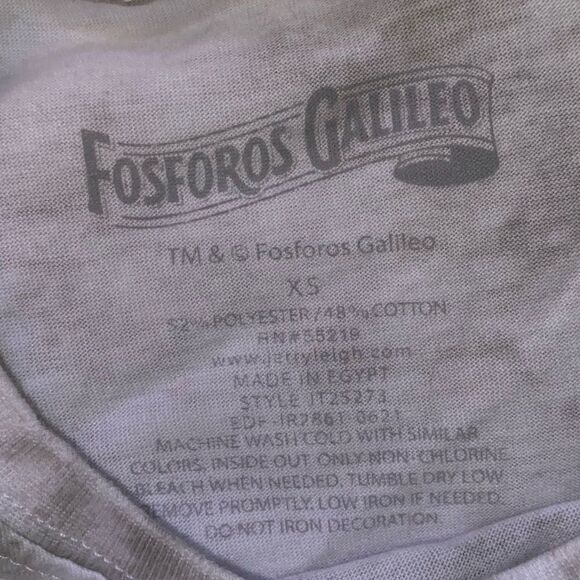 Fosforos Galileo Tie Dye Sugar Skull Tee Size XS - Picture 2 of 2